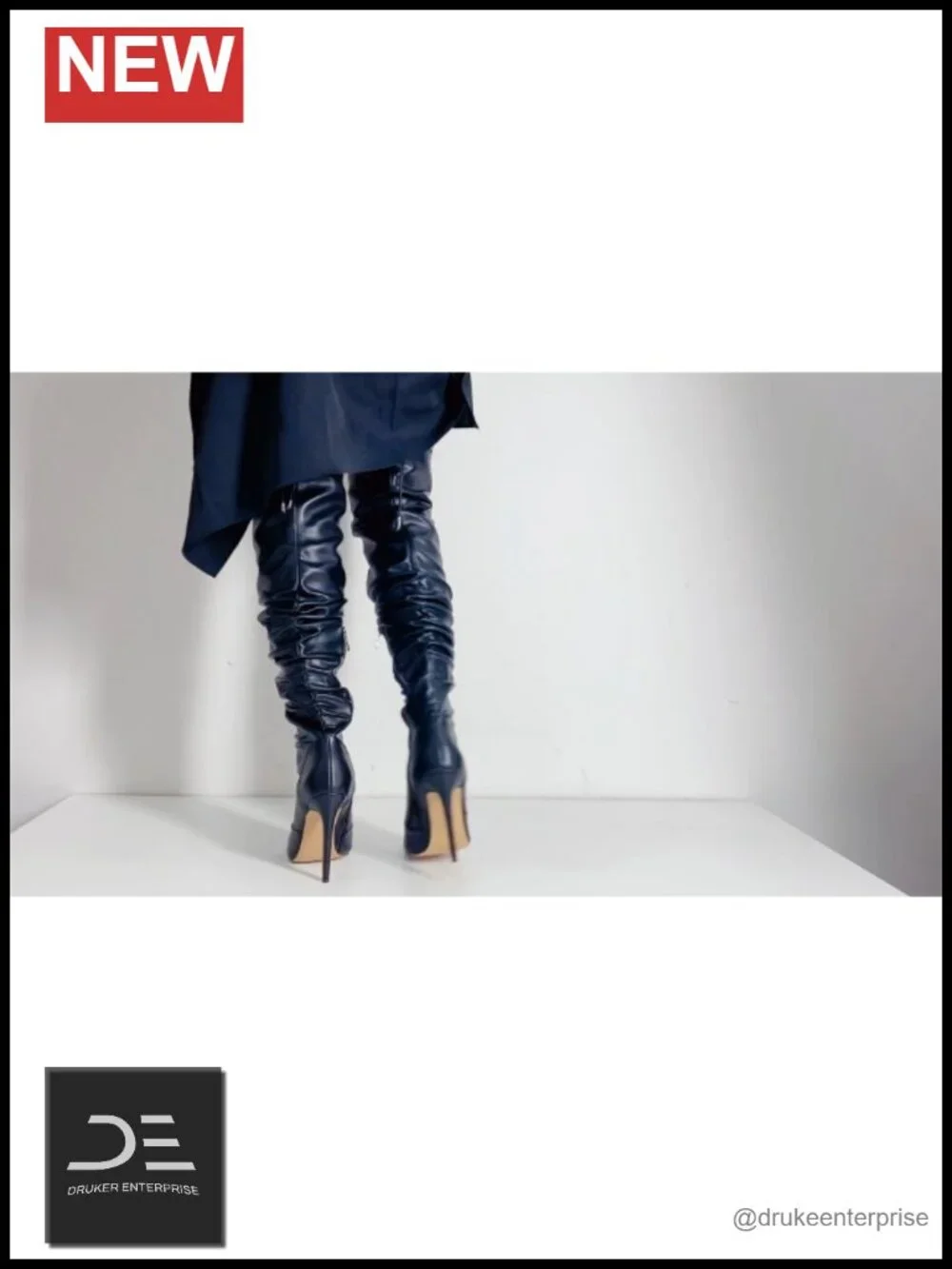 Stiletto Heel Knee High Boots Rhinestone Lace Up Wide Calf Zip